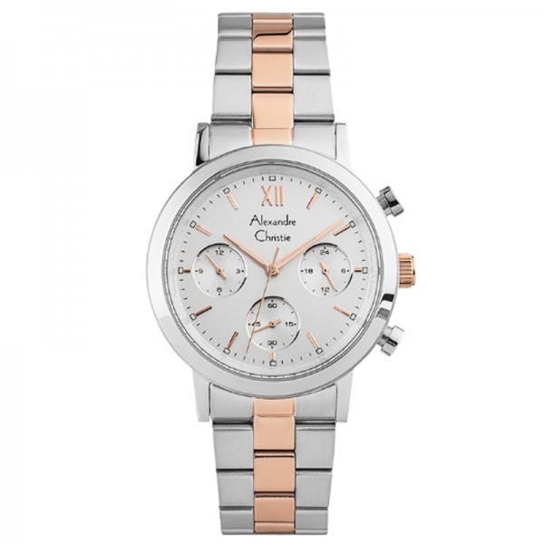 Alexandre Christie AC 2901 Silver Rosegold White BFBTRSL